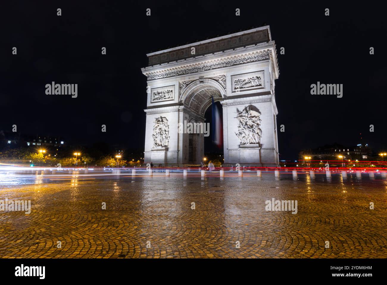 Arc de Triomphe à Paris, France Banque D'Images