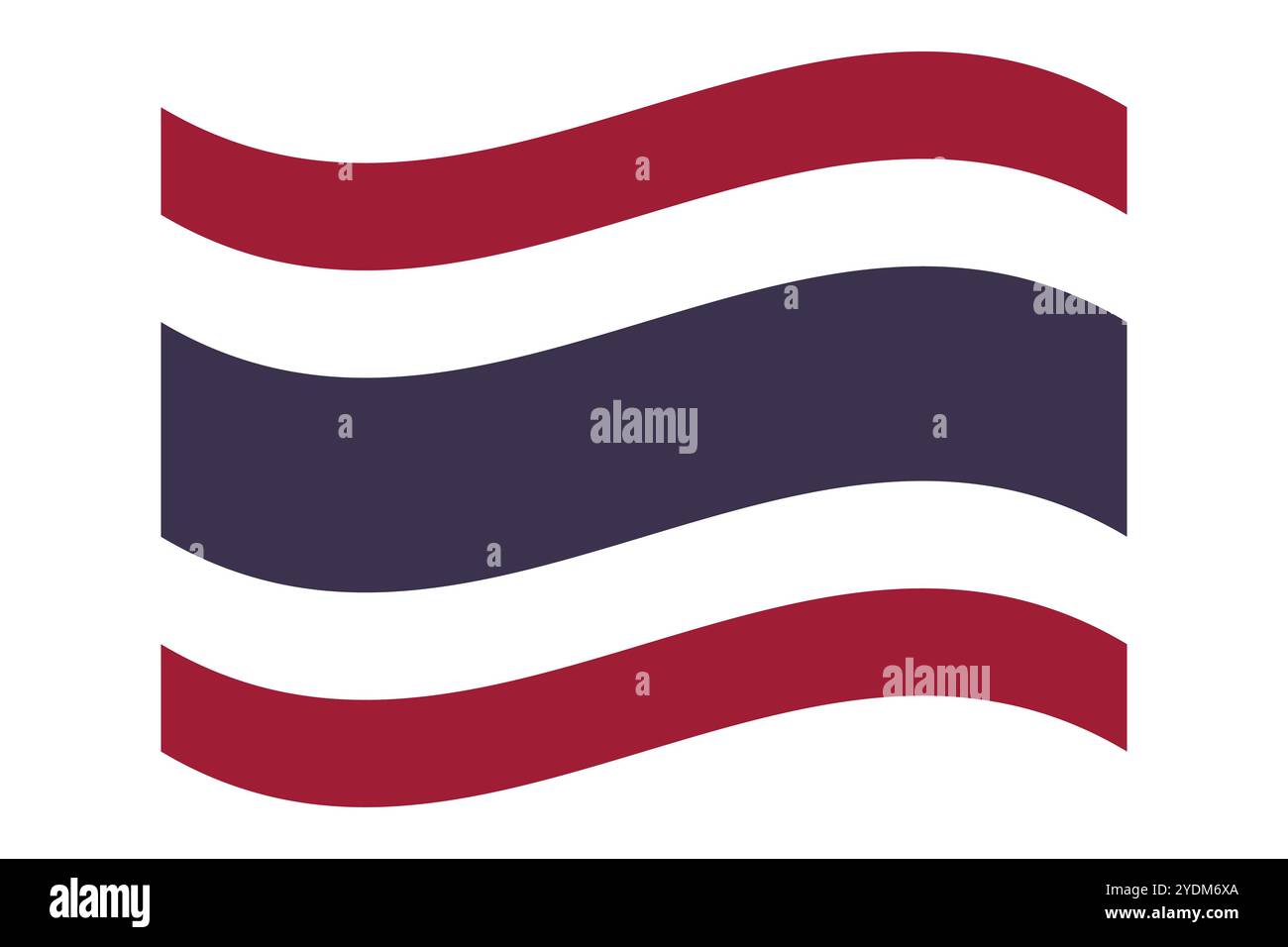 Drapeau de la Thaïlande. Symbole national thaïlandais dans les couleurs officielles. Icône de modèle. Arrière-plan vectoriel abstrait Illustration de Vecteur