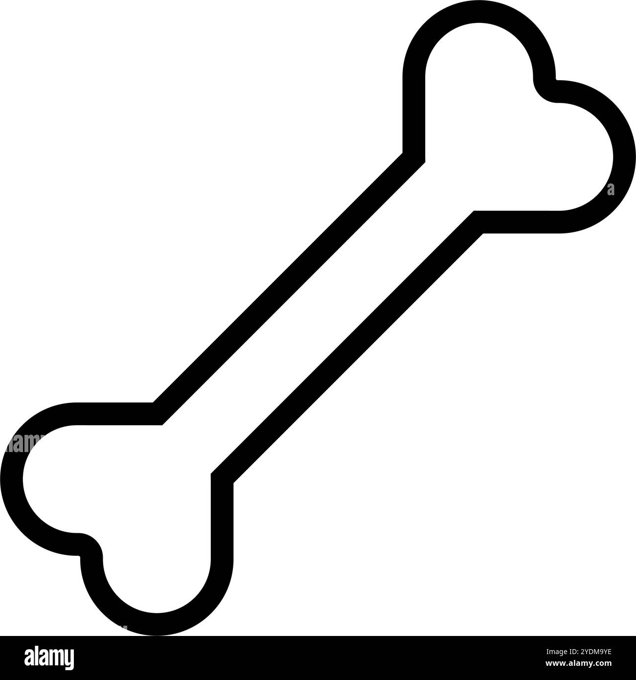 Icône d'os simple. Calcium. Vecteur modifiable. Illustration de Vecteur