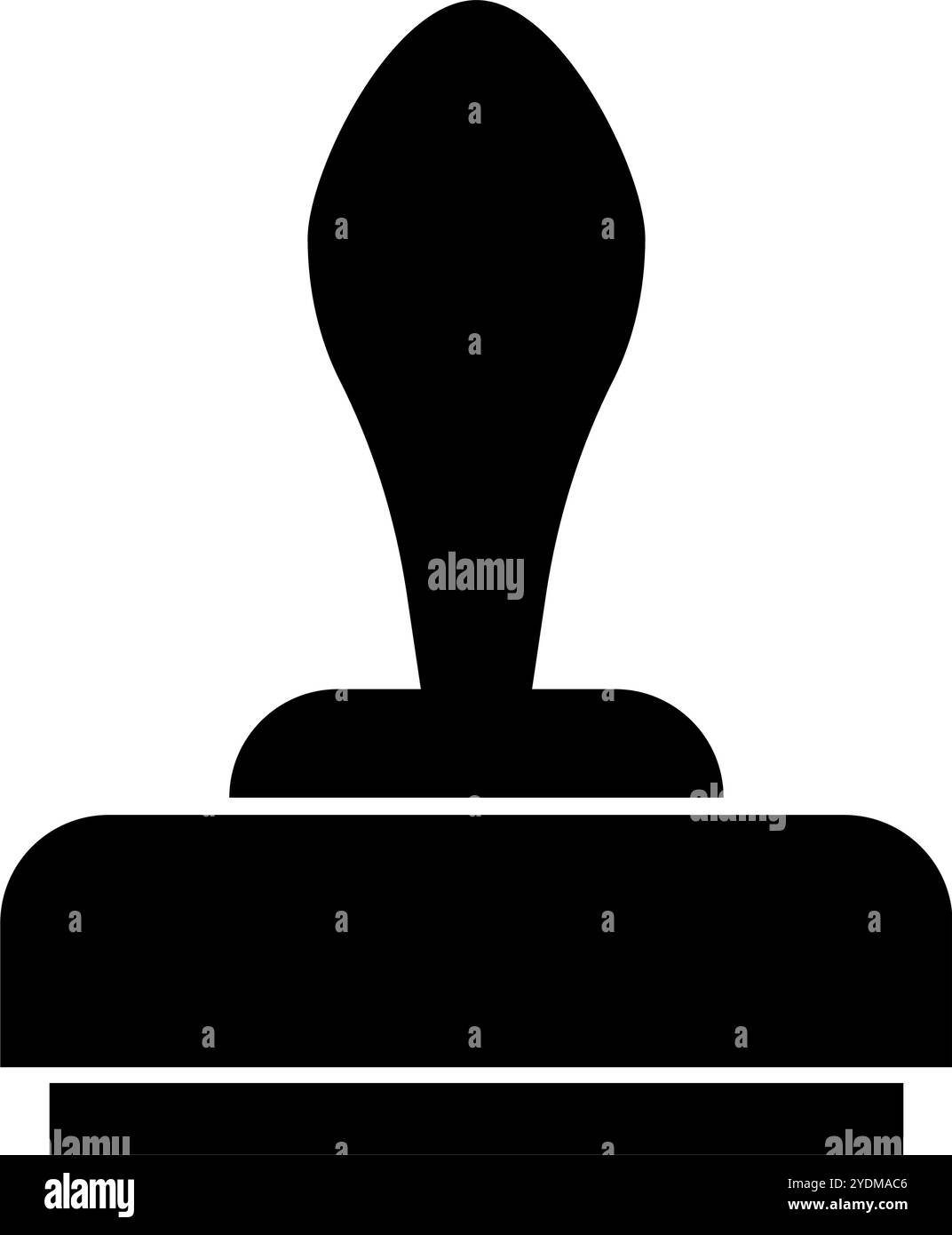 Icône de silhouette d'estampillage. Icône de silhouette de sceau. Vecteur modifiable. Illustration de Vecteur