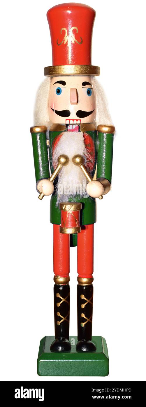 Vue latérale du batteur de casse-noix vert isolé Banque D'Images