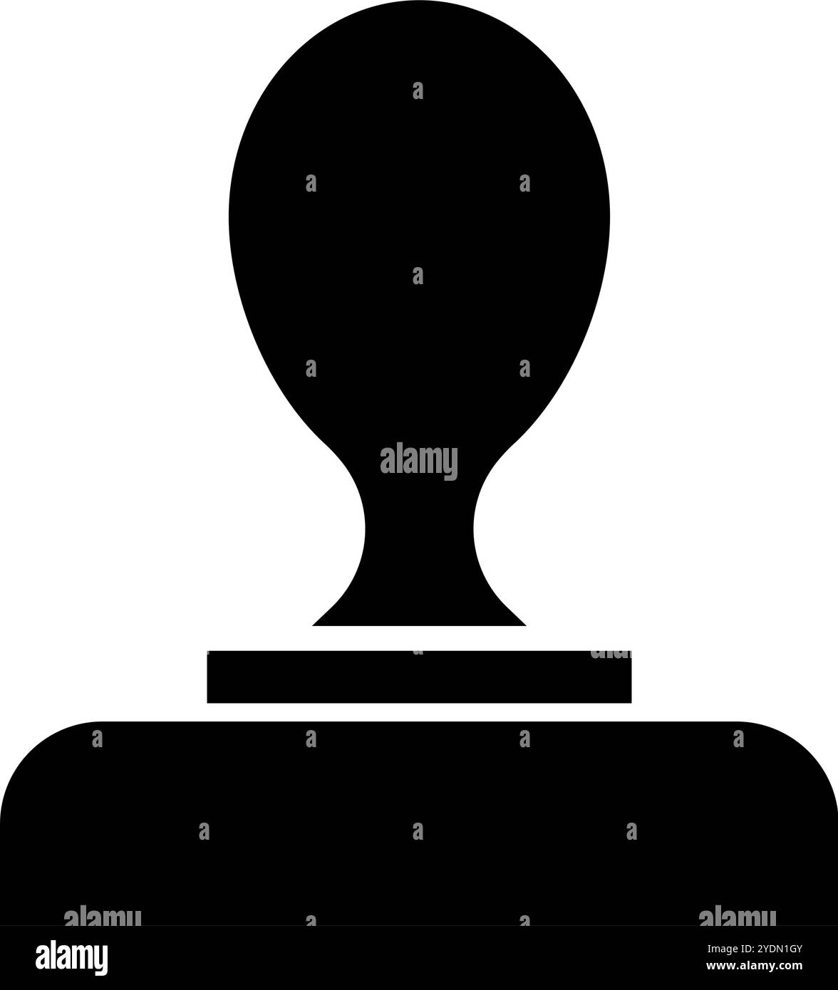 Icône de silhouette de tampon simple. Vecteur modifiable. Illustration de Vecteur