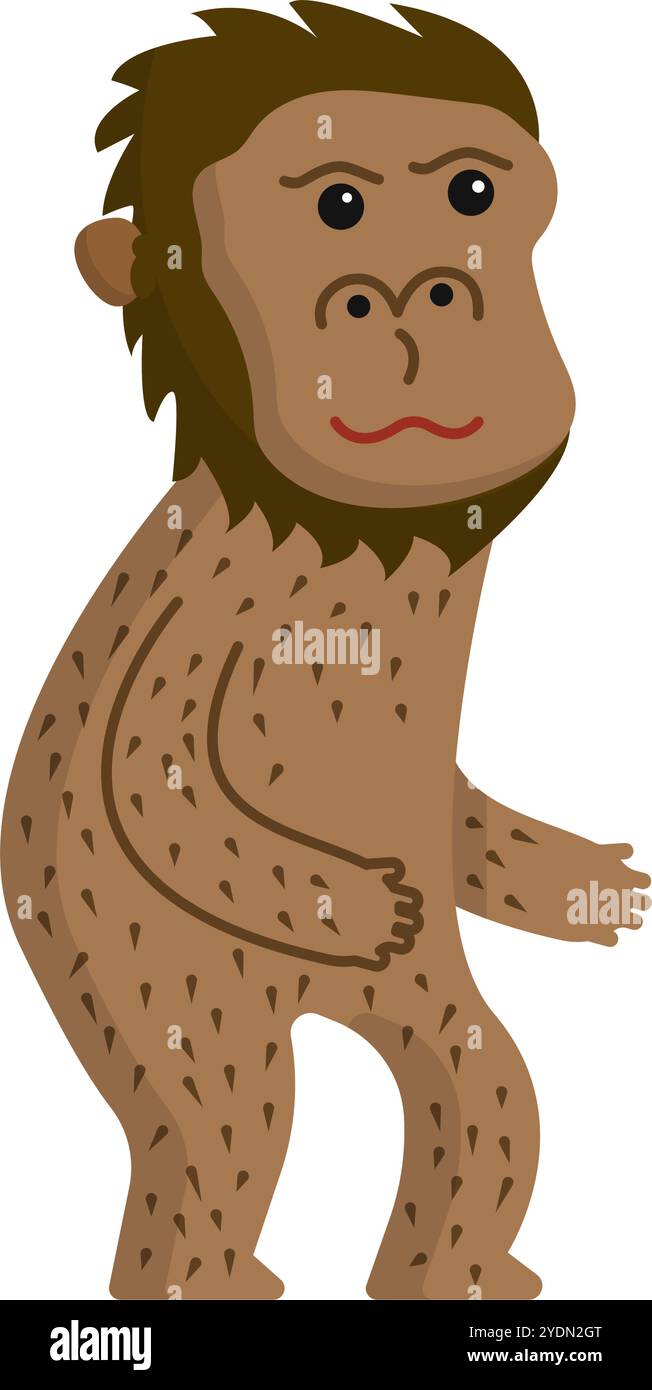 Icône australopithecus design plat. Vecteur modifiable. Illustration de Vecteur