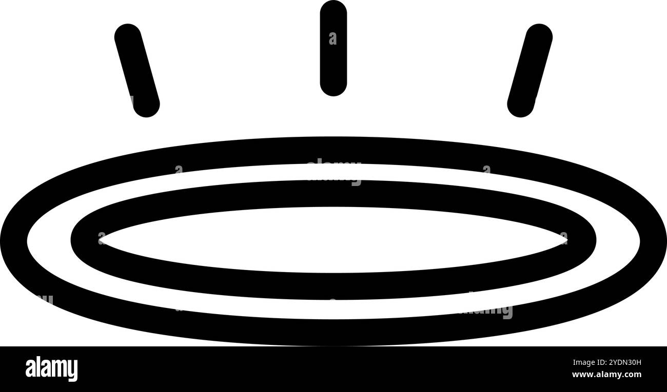 Pop icône anneau ange. Icône halo. Vecteur modifiable. Illustration de Vecteur