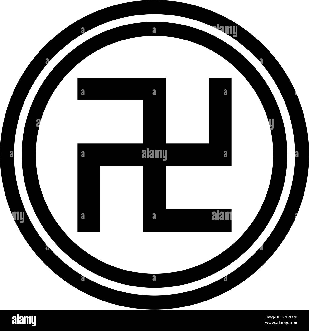 Icône Swastika. Symbole de carte du temple. Vecteur modifiable. Illustration de Vecteur