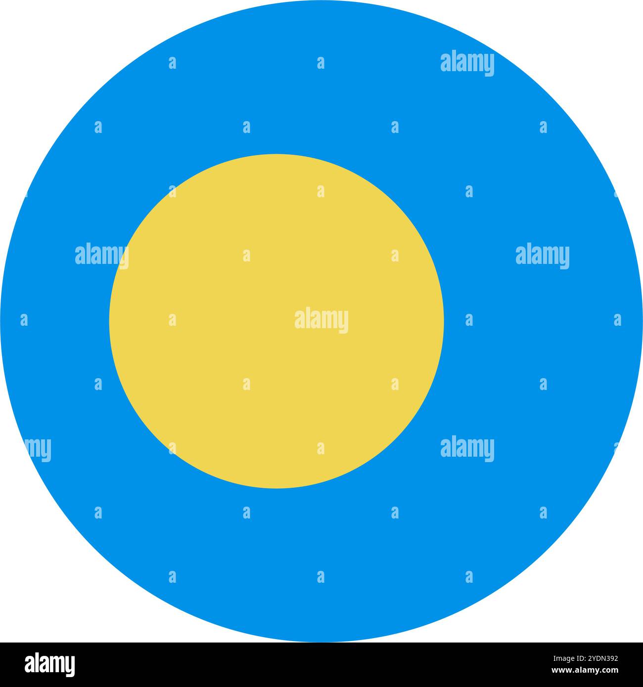 Icône de drapeau Palau rond de conception plate. Vecteur modifiable. Illustration de Vecteur