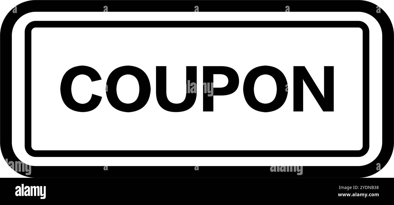 Icône de coupon simple. Icône de bon d'achat. Vecteur modifiable. Illustration de Vecteur