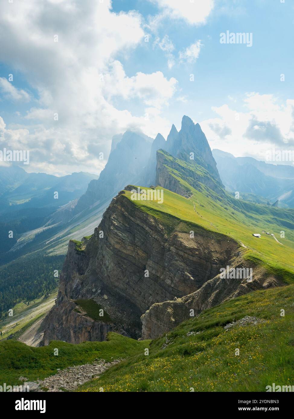 Vue depuis Seceda - Odle - Val Gardena - Ortisei - Italie Banque D'Images