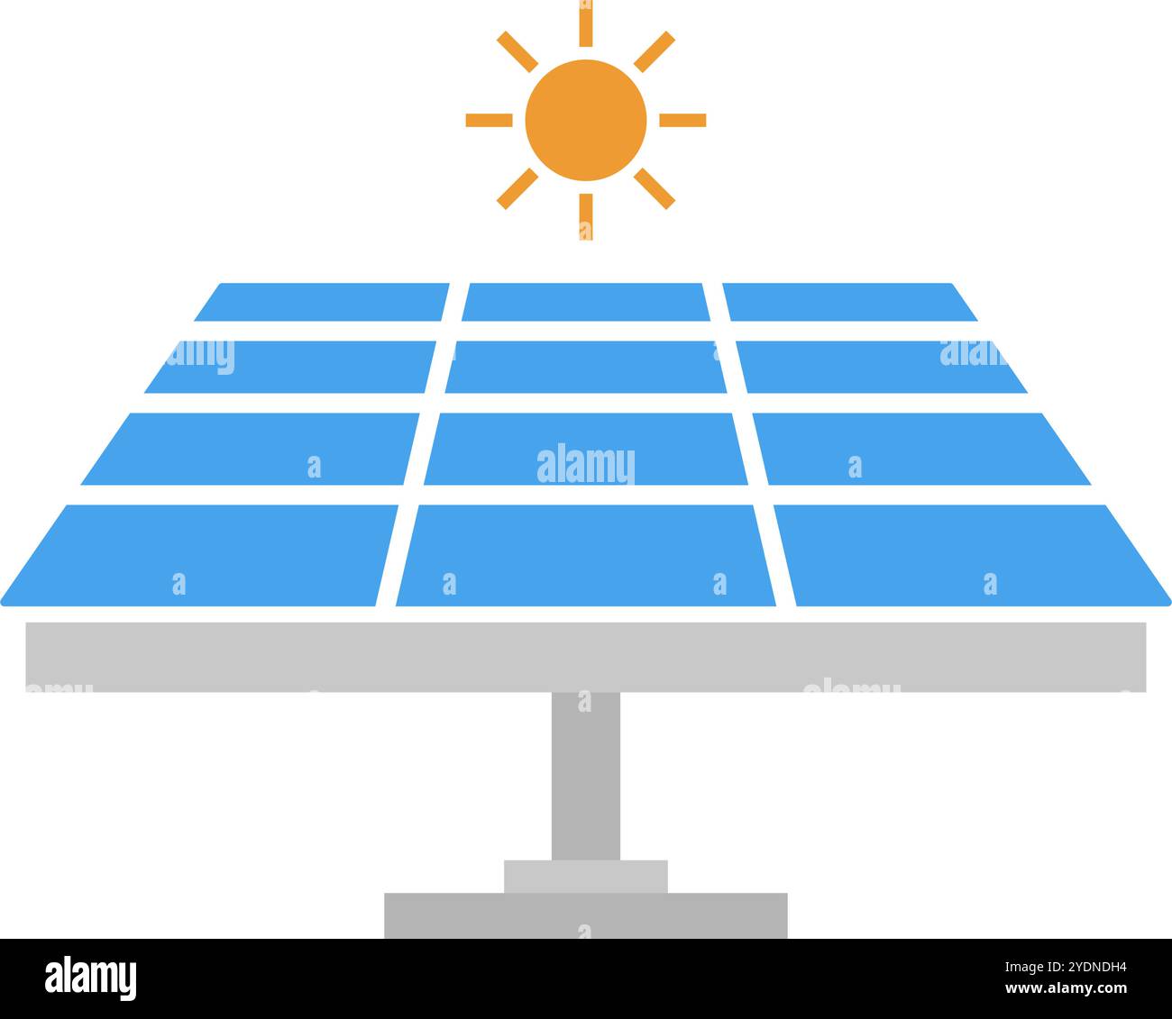 Production d'énergie solaire. Panneau solaire. Vecteur modifiable. Illustration de Vecteur