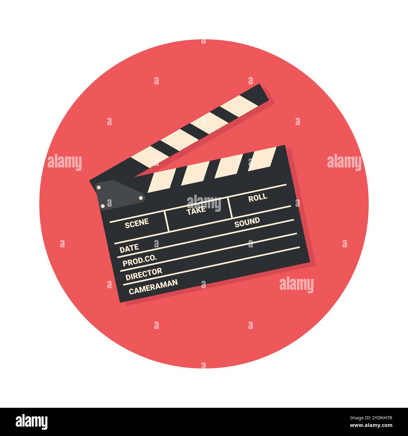 Panneau de clapper, icône ronde rétro en ardoise de film. Emblème d'équipement cinématographique. Symbole Cinéma. Illustration vectorielle Illustration de Vecteur Panneau de clapper, icône ronde rétro en ardoise de film. Emblème d'équipement cinématographique. Symbole Cinéma. Illustration vectorielle Illustration de Vecteur