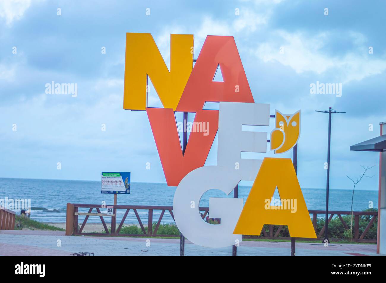 Navegantes-SC,brésil-octobre 25,2024 cette image montre le signe avec le nom 'Navegantes' mis en évidence, symbolisant l'accueil et le spiri maritime Banque D'Images
