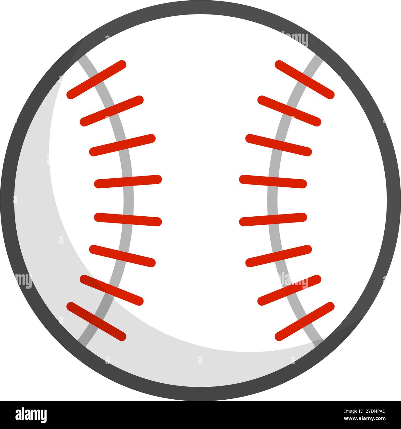 Icône de balle de baseball au design plat. Vecteur modifiable. Illustration de Vecteur