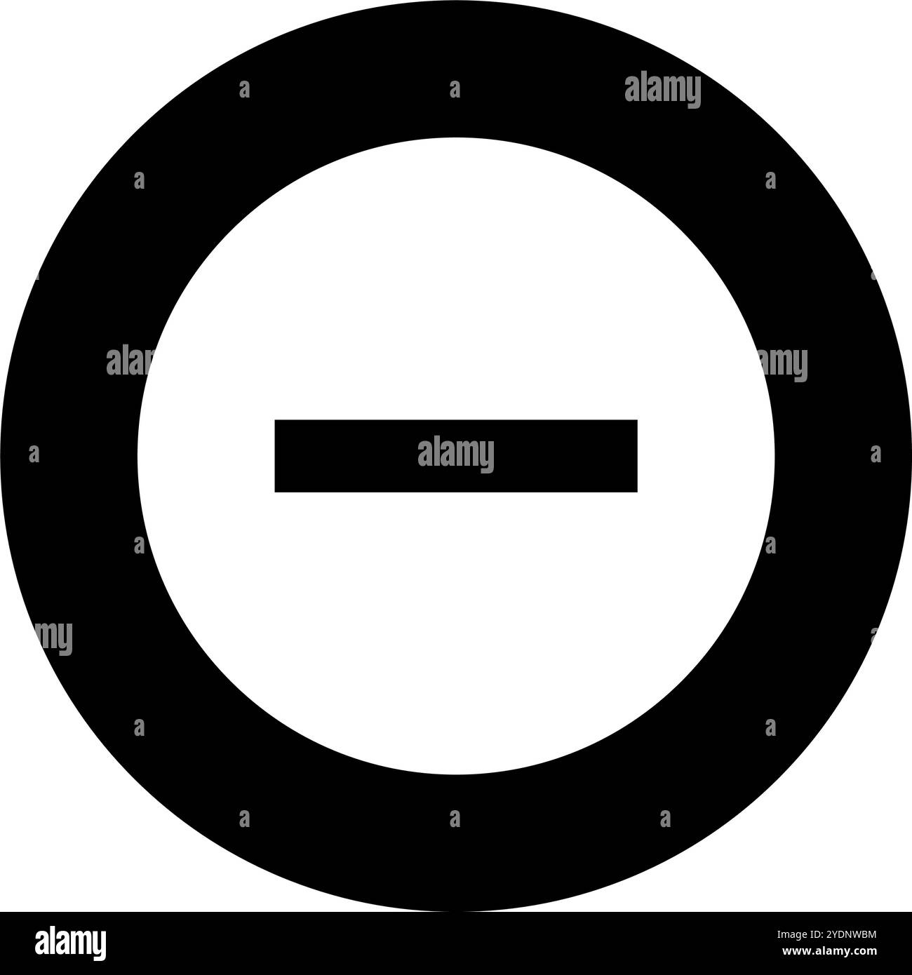Icône du signe moins rond. Vecteur modifiable. Illustration de Vecteur