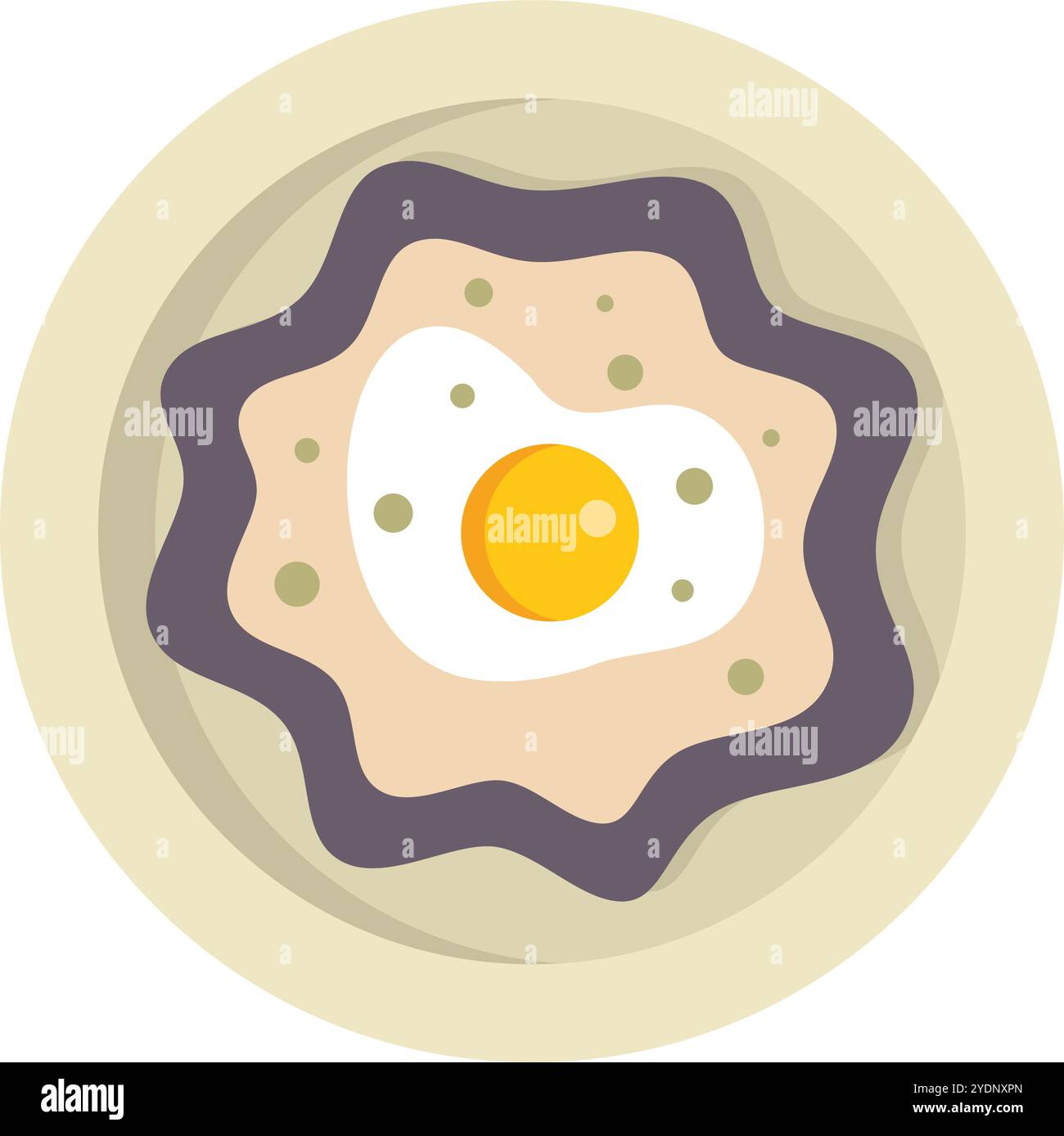 Cette illustration vectorielle présente un repas de petit déjeuner simple mais appétissant Illustration de Vecteur