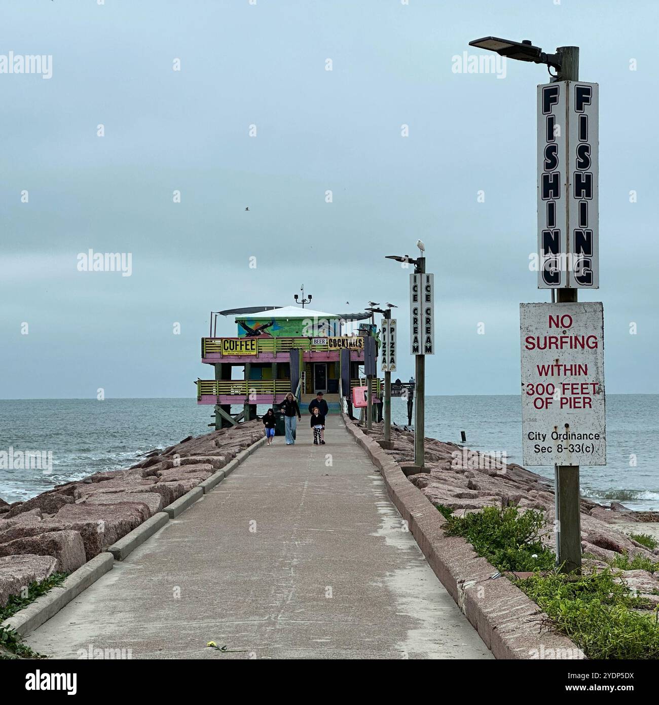 61st Street Fishing Pier, Galveston, Texas, États-Unis, Amérique du Nord - Image de stock capturée avec un smartphone
