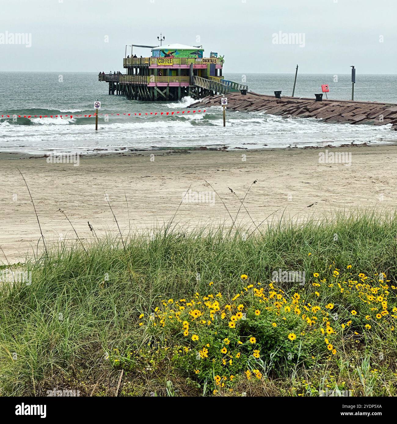 61st Street Fishing Pier, Galveston, Texas, États-Unis, Amérique du Nord - Image de stock capturée avec un smartphone