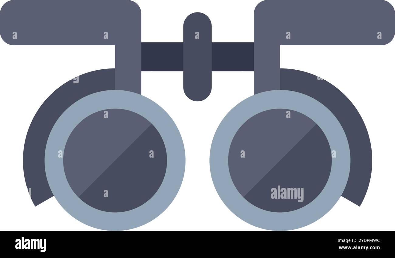 Cadre d'essai utilisé par les optométristes pour l'examen de la vue et la correction de la vue Illustration de Vecteur
