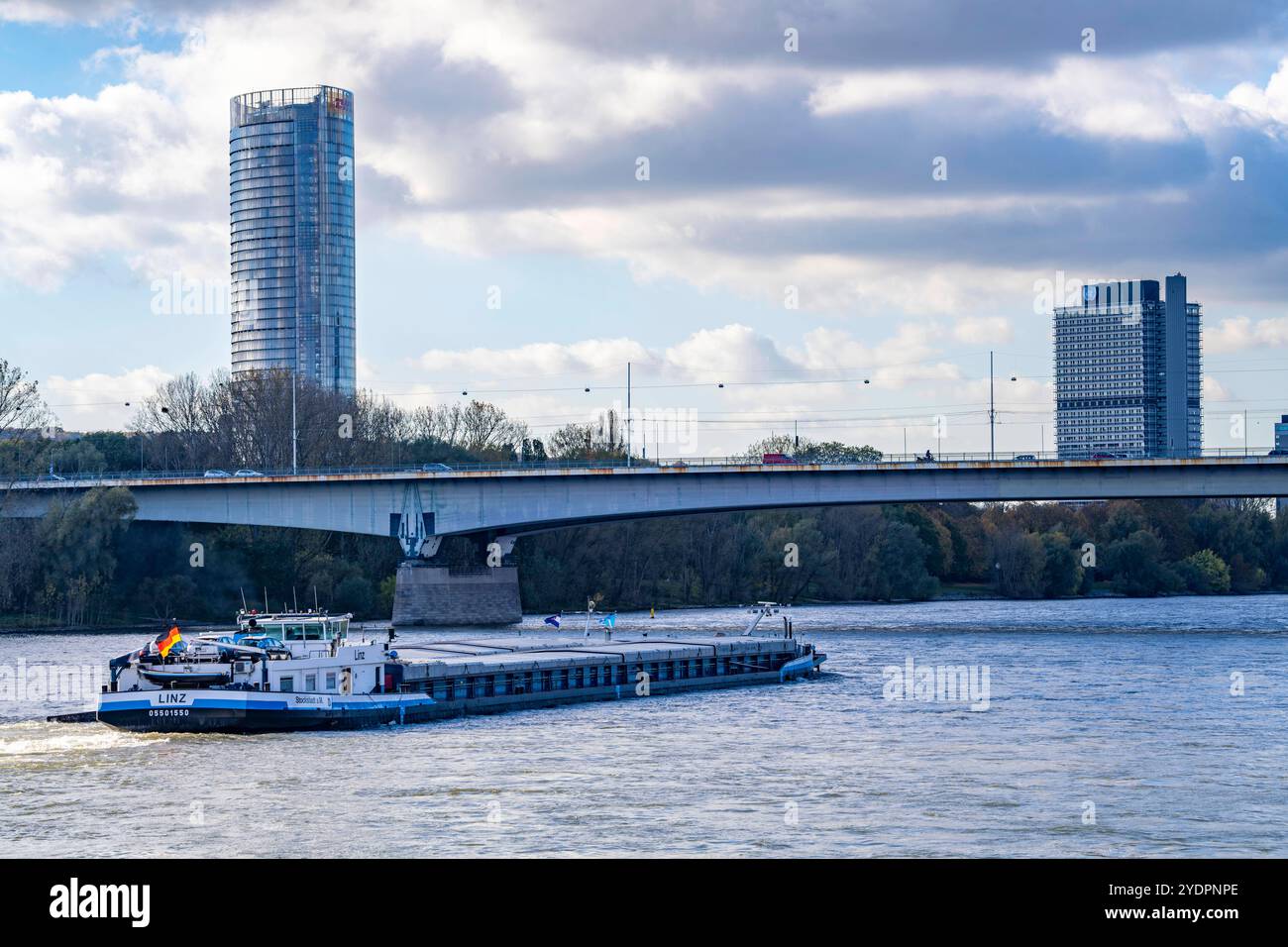 Die Konrad-Adenauer-Brücke, Südbrücke, Autobahnbrücke A562 und 2 Stadtbahnlinien, Straßenbahn,un-Campus Bonn, Posttower, NRW, Deutschland Konrad-Adenauer-Brücke *** le pont Konrad Adenauer, le pont Sud, le pont autoroutier A562 et 2 lignes de tramway, un Campus Bonn, Posttower, NRW, Allemagne Pont Konrad Adenauer Banque D'Images