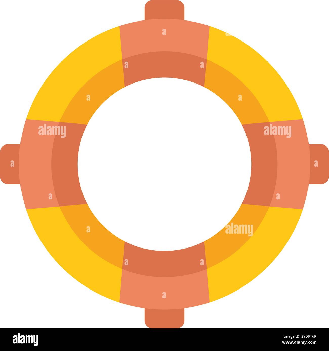 Bouée de sauvetage flottant sur l'eau, offrant sécurité et sûreté aux nageurs et aux plaisanciers Illustration de Vecteur