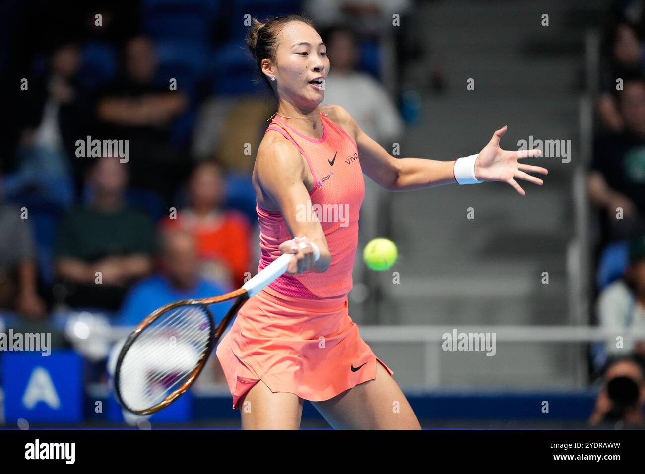 Qinwen Zheng (CHN), 27 OCTOBRE 2024 - Tennis : finale en simple au Colisée Ariake lors de l'OPEN TENNIS 2024 de TORAY PAN PACIFIC à Tokyo, Japon. (Photo de SportsPressJP/AFLO) Banque D'Images