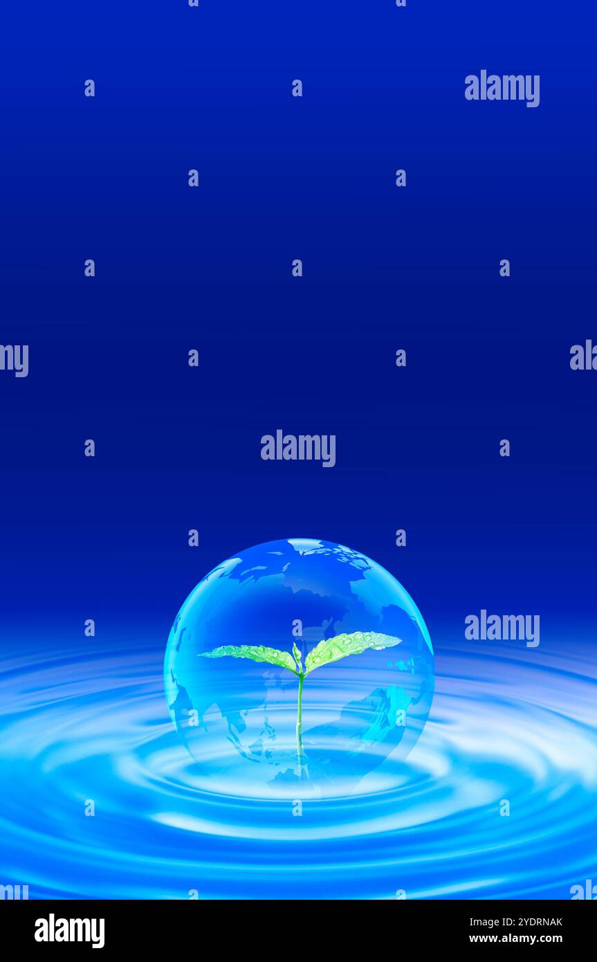 Terre et feuilles jumelles Banque D'Images