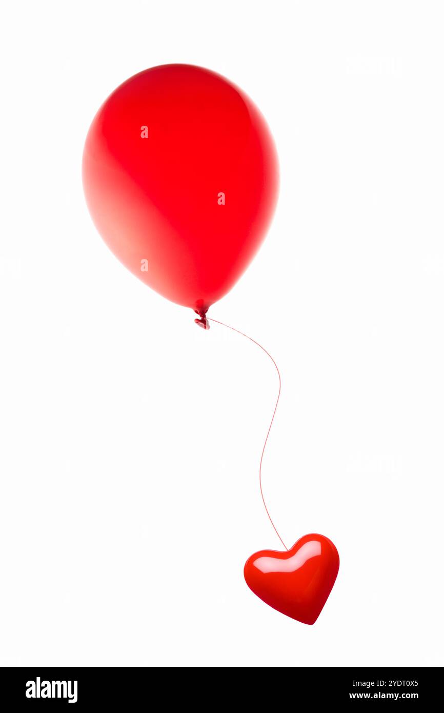 Ballons et coeurs Banque D'Images