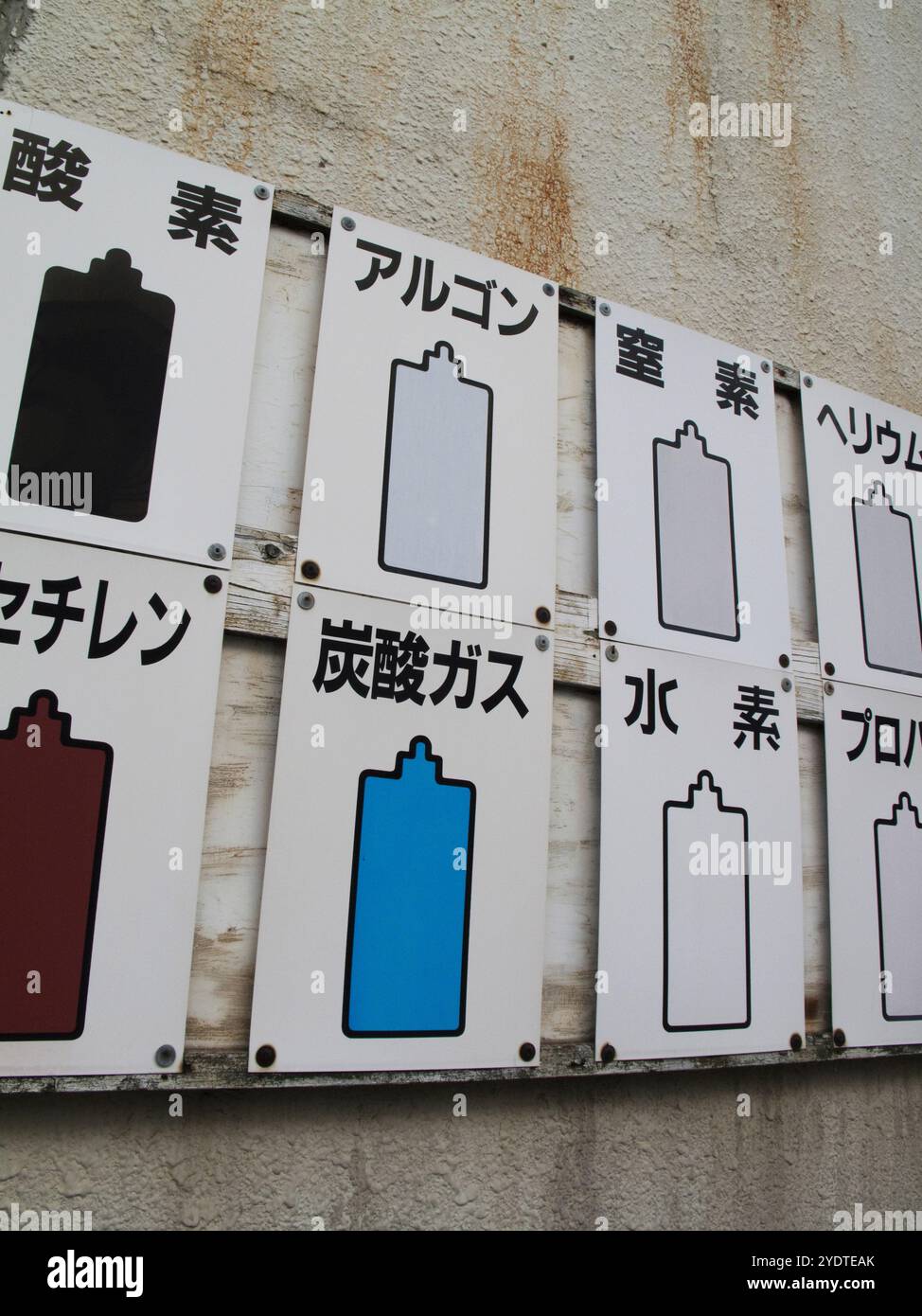 Carte indicatrice de bouteille de gaz Banque D'Images