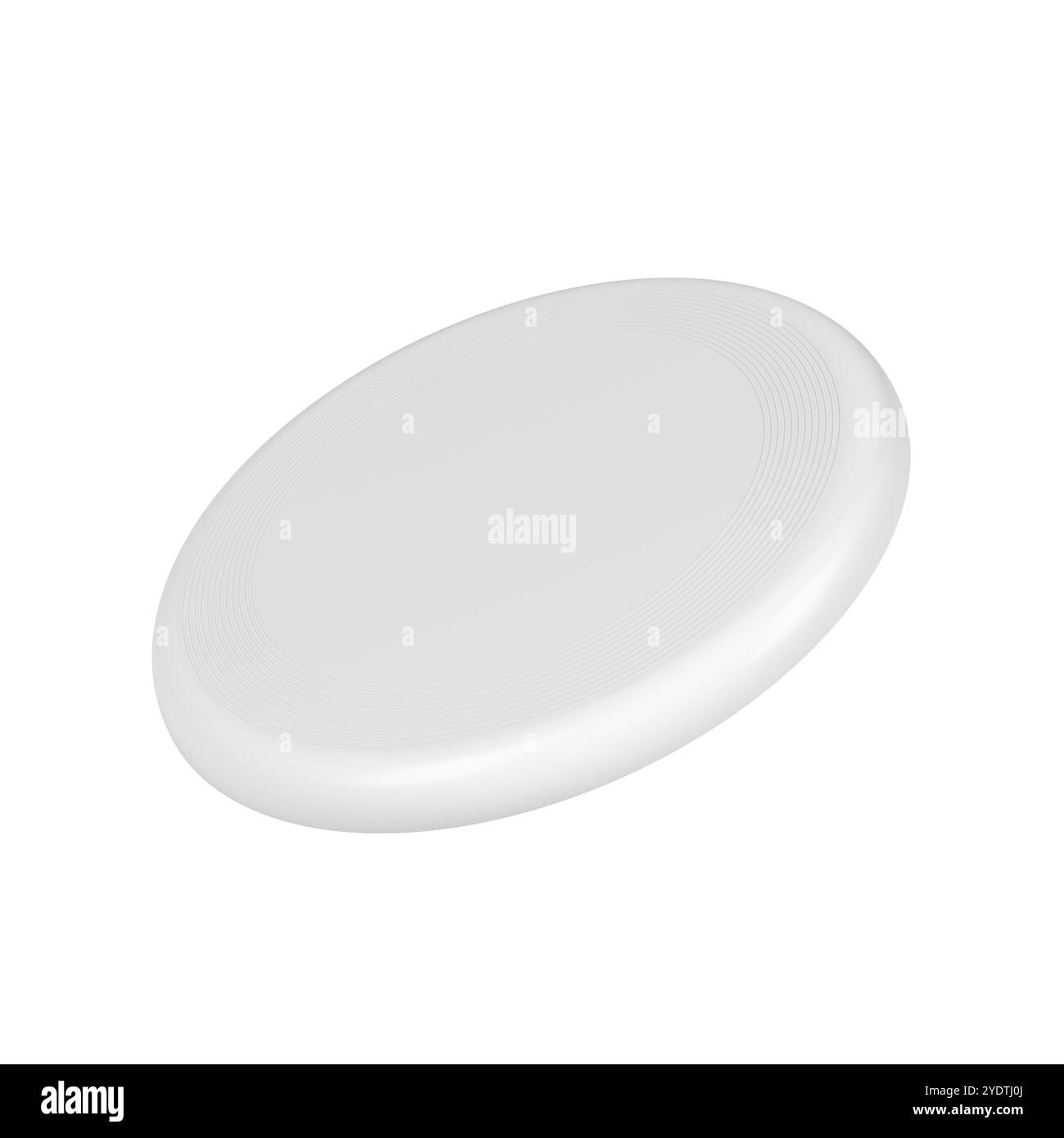 Disque volant isolé sur fond blanc. Maquette. Vide. illustration 3d. Banque D'Images