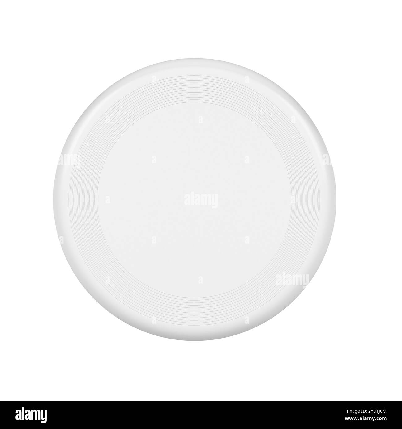 Disque volant isolé sur fond blanc. Maquette. Vide. illustration 3d. Banque D'Images