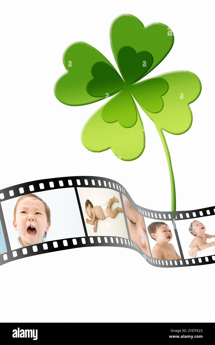 Bébé sur film Banque D'Images