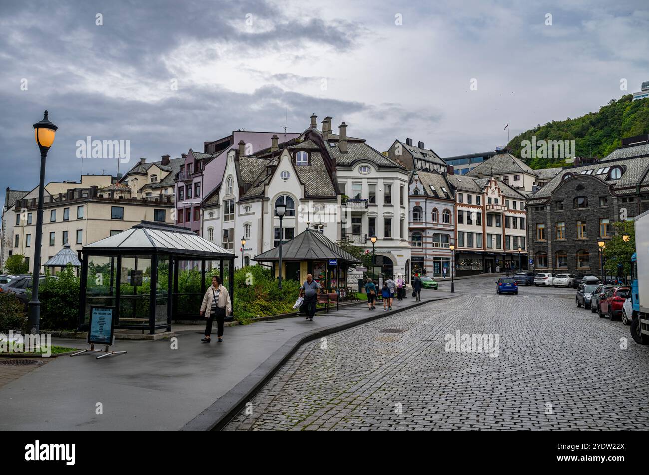 Historique Alesund, more og Romsdal, Norvège, Scandinavie, Europe Banque D'Images
