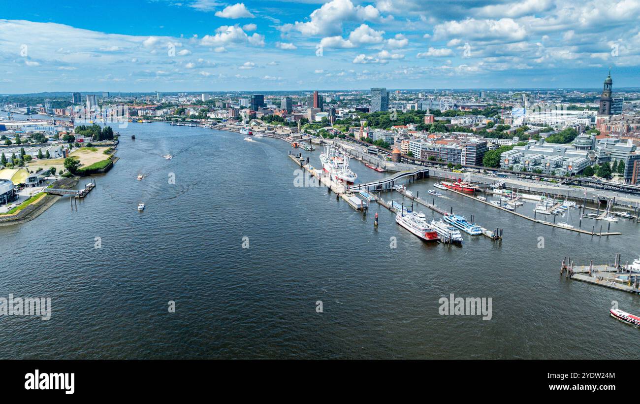 Antenne de la Speicherstadt, Hambourg, Allemagne, Europe, Europe Banque D'Images