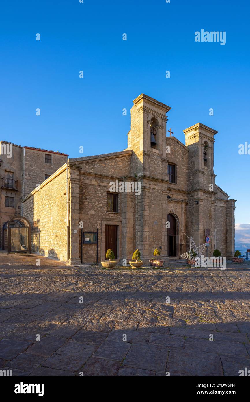 Église de Paul (Chiesa di San Paolo), Gangi, Palerme, Sicile, Italie, Méditerranée, Europe Banque D'Images
