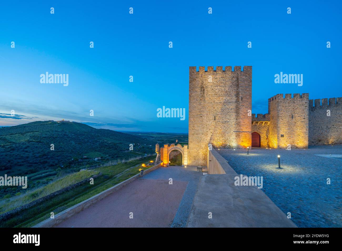 Château d'Elvas, site du patrimoine mondial de l'UNESCO, Elvas, Alentejo, Portugal, Europe Banque D'Images