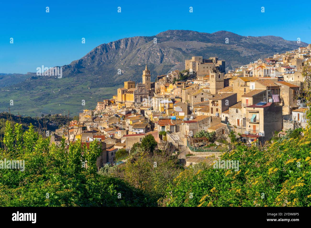 Caccamo, Palerme, Sicile, Italie, Méditerranée, Europe Banque D'Images