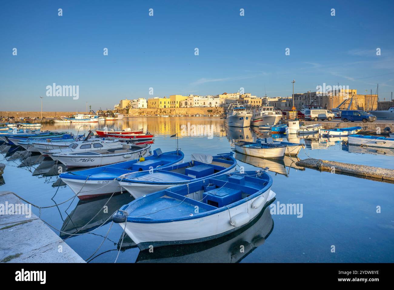 Vieux port, Gallipoli, Lecce, Salento, Pouilles, Italie, Europe Banque D'Images