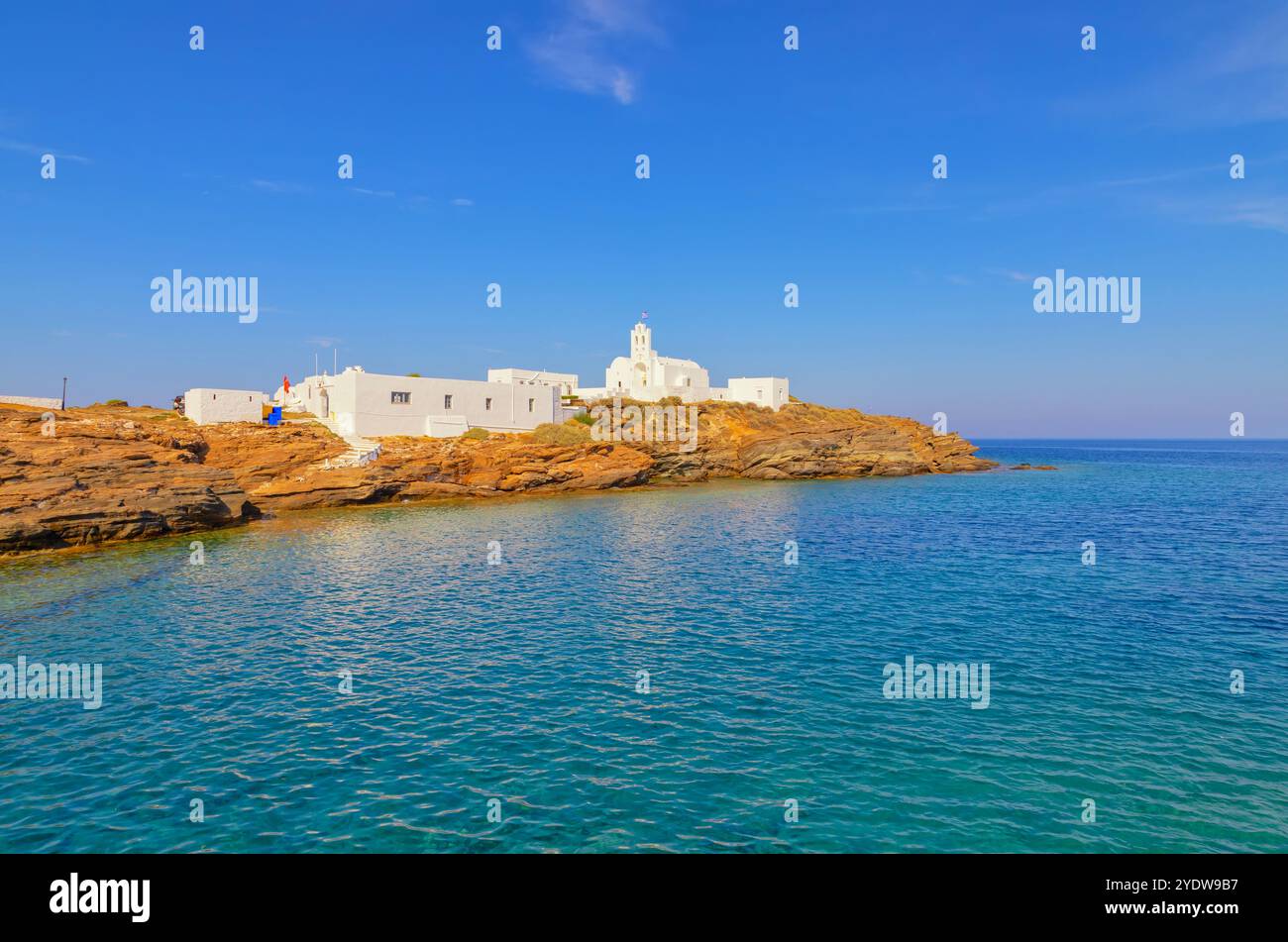 Monastère Chrisopigi, Sifnos Island, Cyclades, Îles grecques, Grèce, Europe Banque D'Images