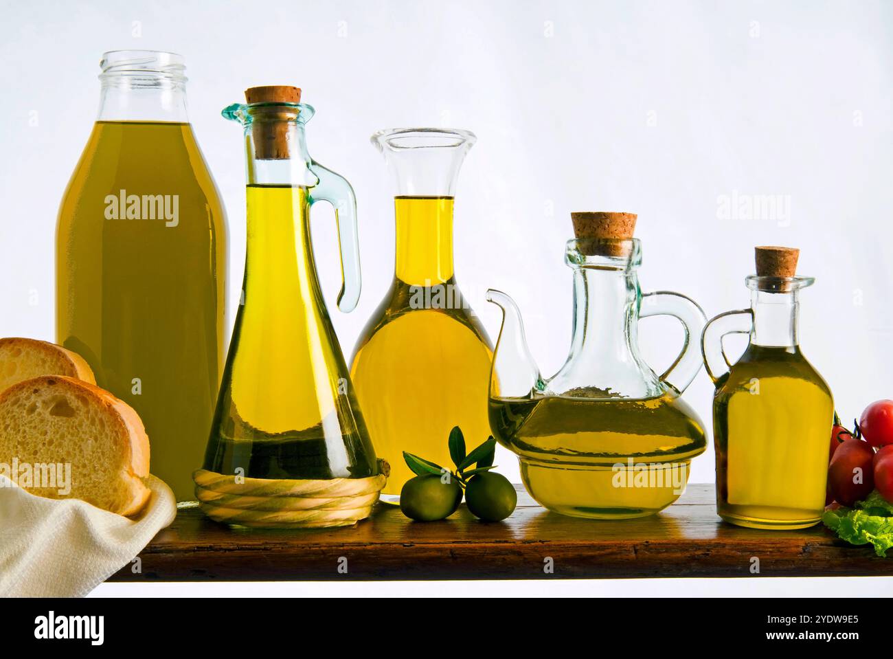 Huile d'olive, différents types d'huile d'olive, Toscane, Italie, Europe Banque D'Images