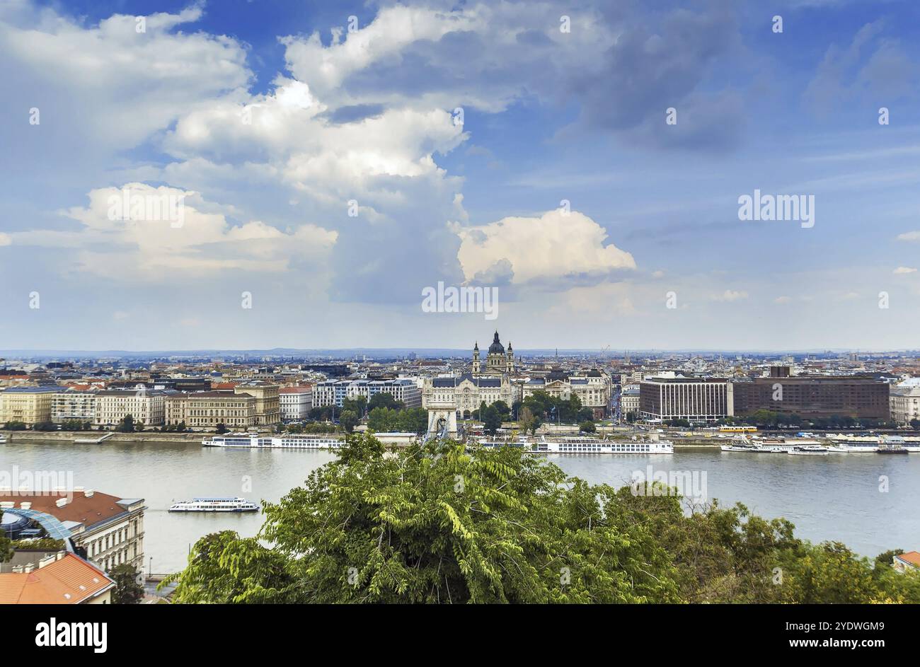 Vue du centre-ville de Budapest depuis les collines de Buda, Hongrie, Europe Banque D'Images