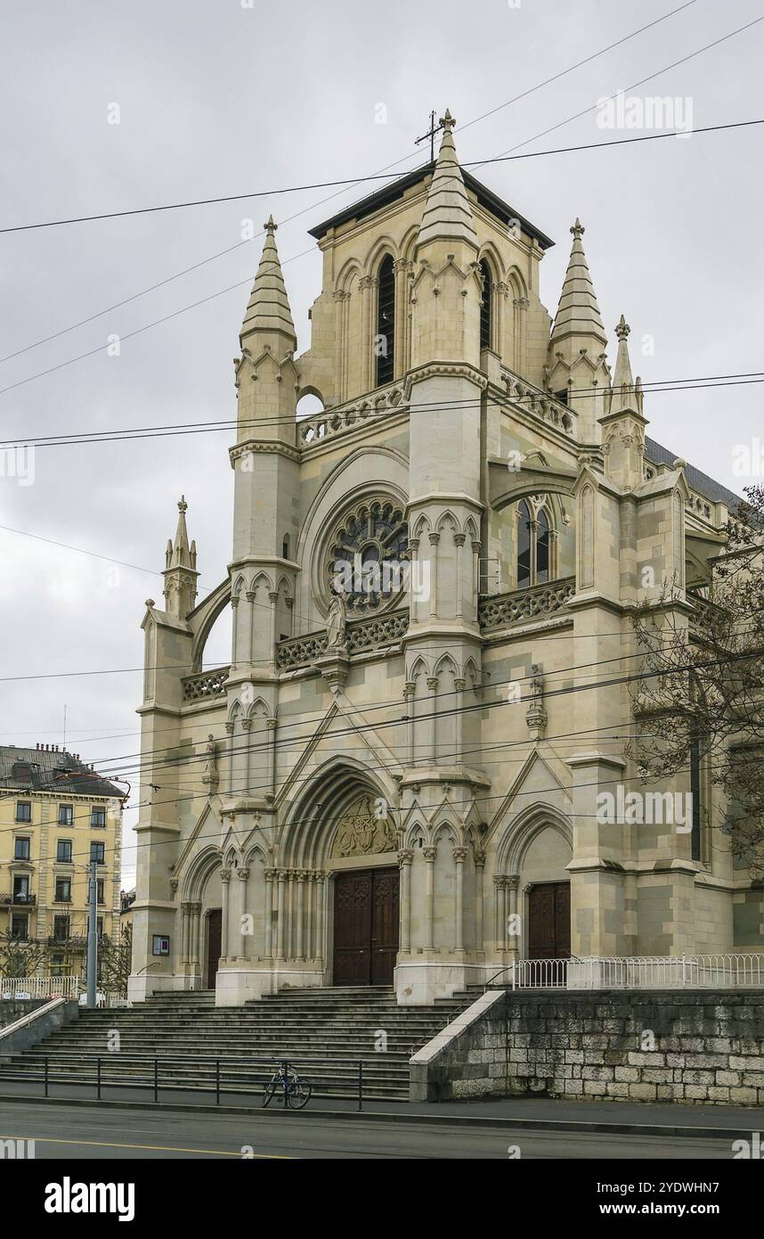 La Basilique notre-Dame de Genève est la principale église catholique romaine de Genève, Suisse, Europe Banque D'Images