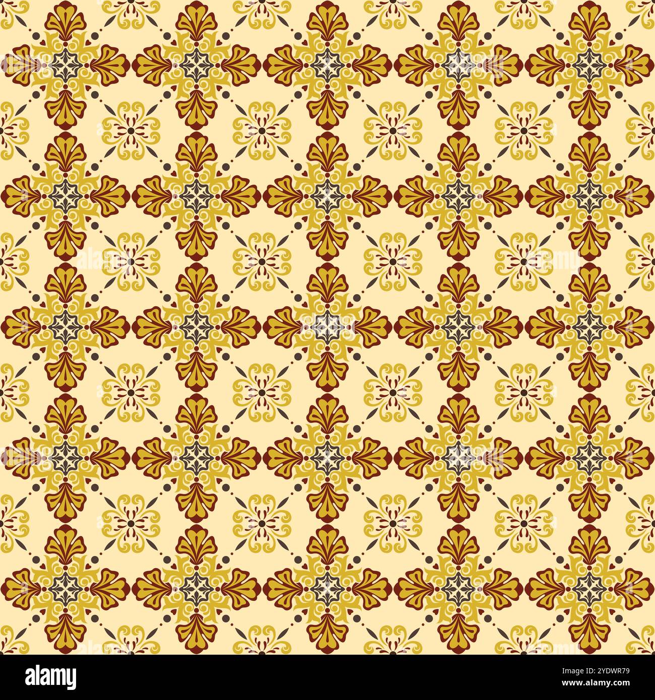 Modèle Talavera. Azulejos portugal. Ornement turc. Mosaïque de tuiles marocaines. Conception vectorielle batik. Illustration de Vecteur