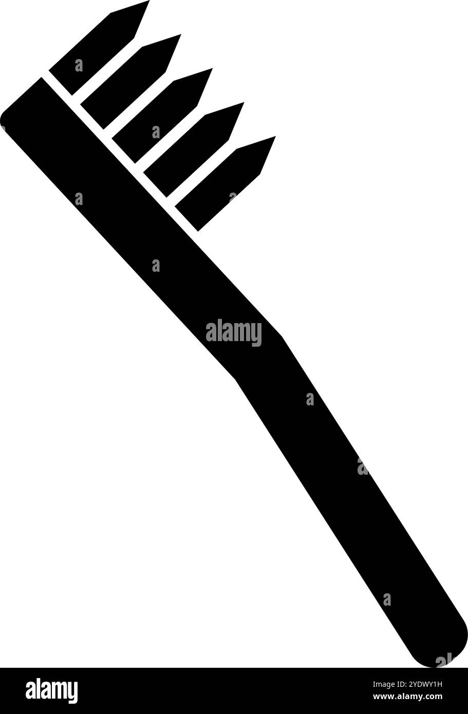 Icône de silhouette de brosse à dents. Brossage des dents. Vecteur modifiable. Illustration de Vecteur
