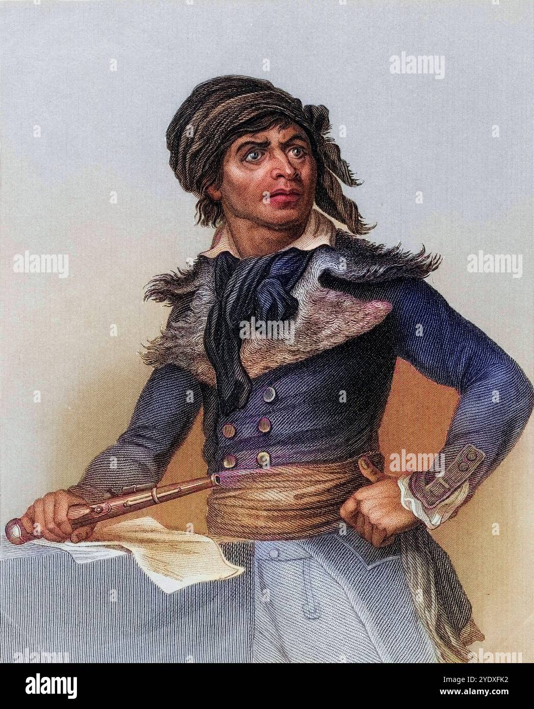 Jean-Paul Marat, 1743-93 Französischer Politiker, Arzt und journaliste. Kupferstich von Freeman nach Raffet., Historisch, digital restaurierte Reproduk Banque D'Images