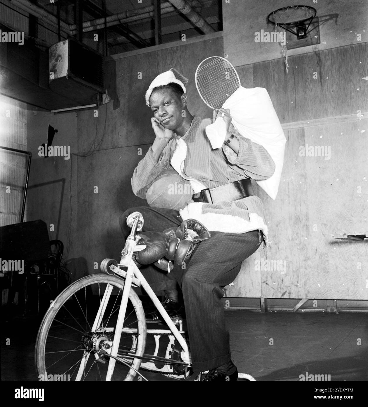 Portrait drôle de la légende du jazz Nat King Cole, New York, N.Y. c 1938 Banque D'Images