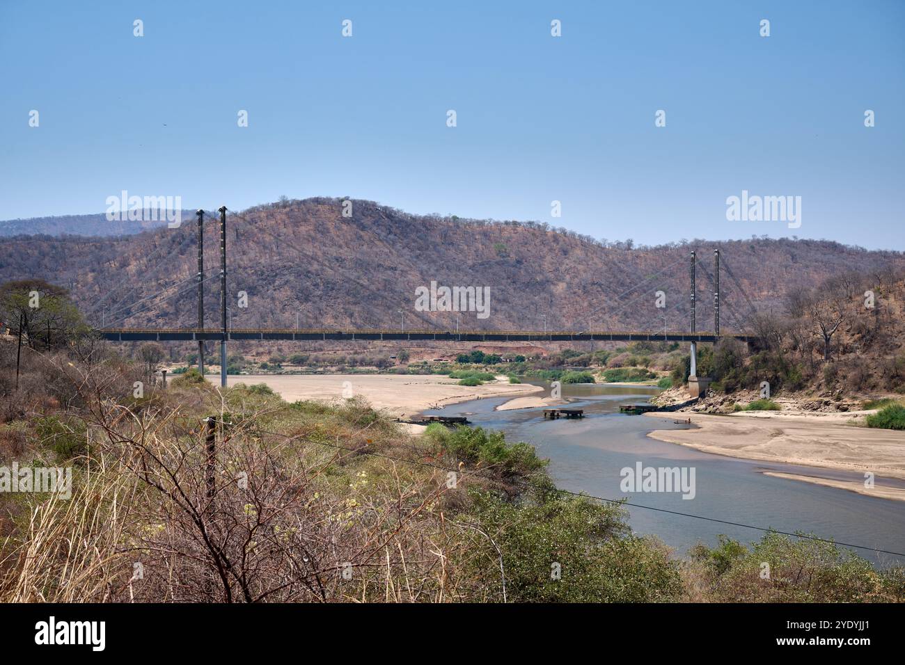 Pont de Luangwa, pont à Great East Road au-dessus de la rivière Luangwa, Zambie, Afrique Banque D'Images