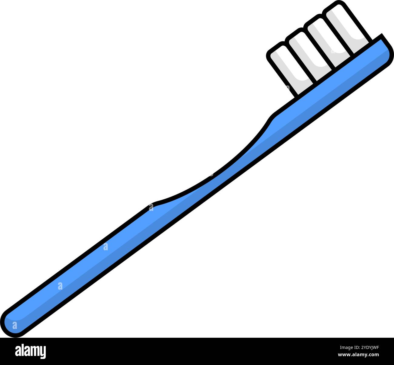 Icône de brosse à dents plate. Vecteur modifiable. Illustration de Vecteur