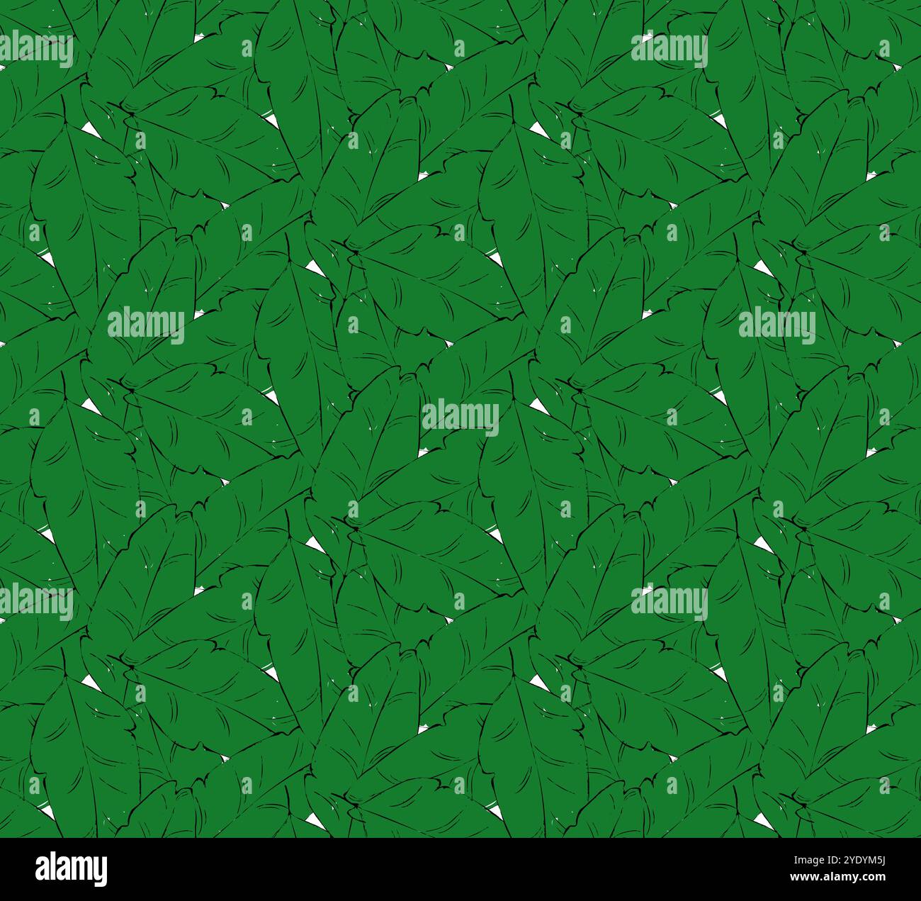 Tropique abstrait laisse un motif sans couture. Vector Tea or Banana Leaf Graphic Conception graphique dessinée à la main pour tissu , impression, couverture, bannière et invita Illustration de Vecteur