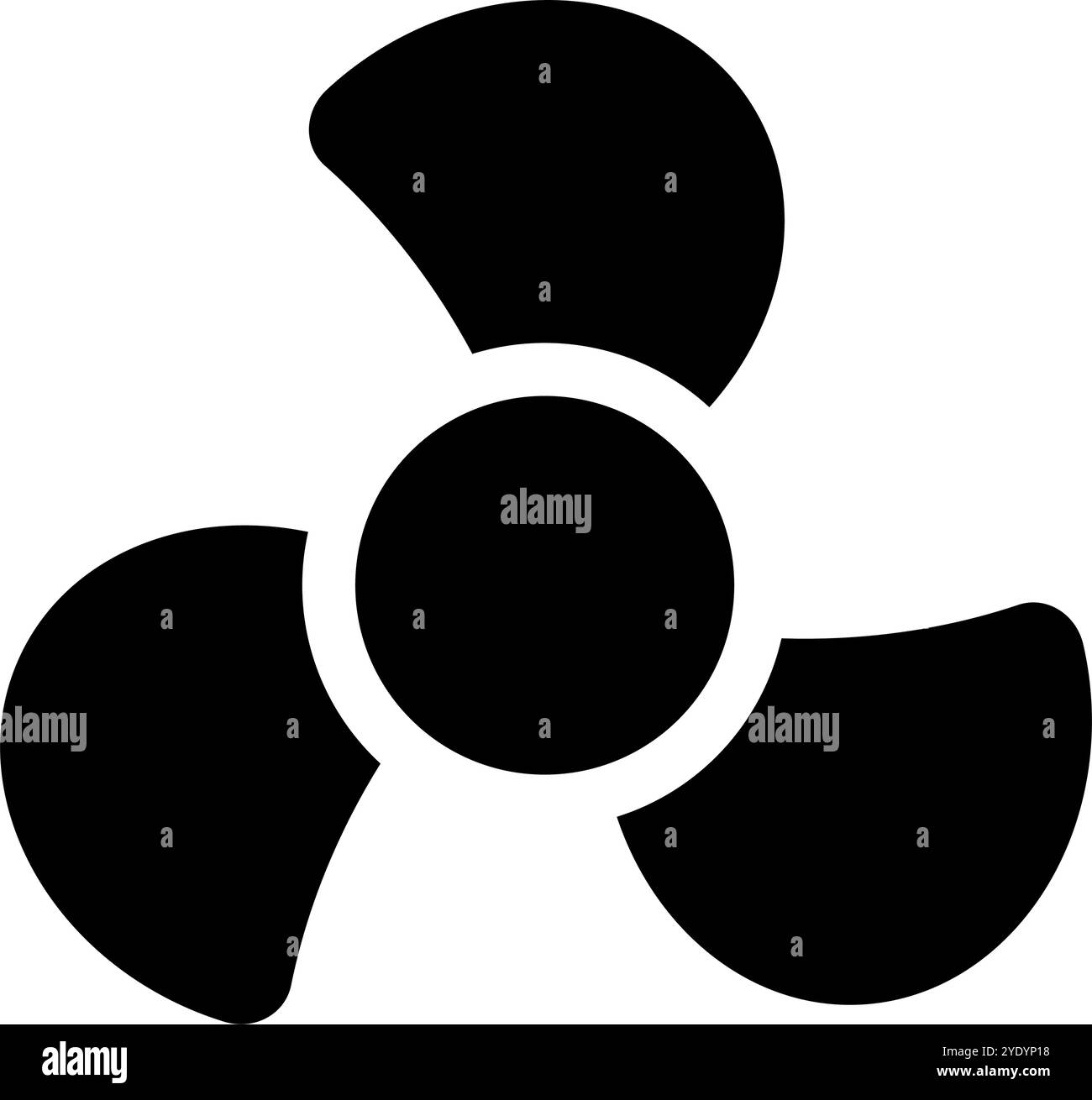 Icône de silhouette Propeller. Rotation. Vecteur modifiable. Illustration de Vecteur