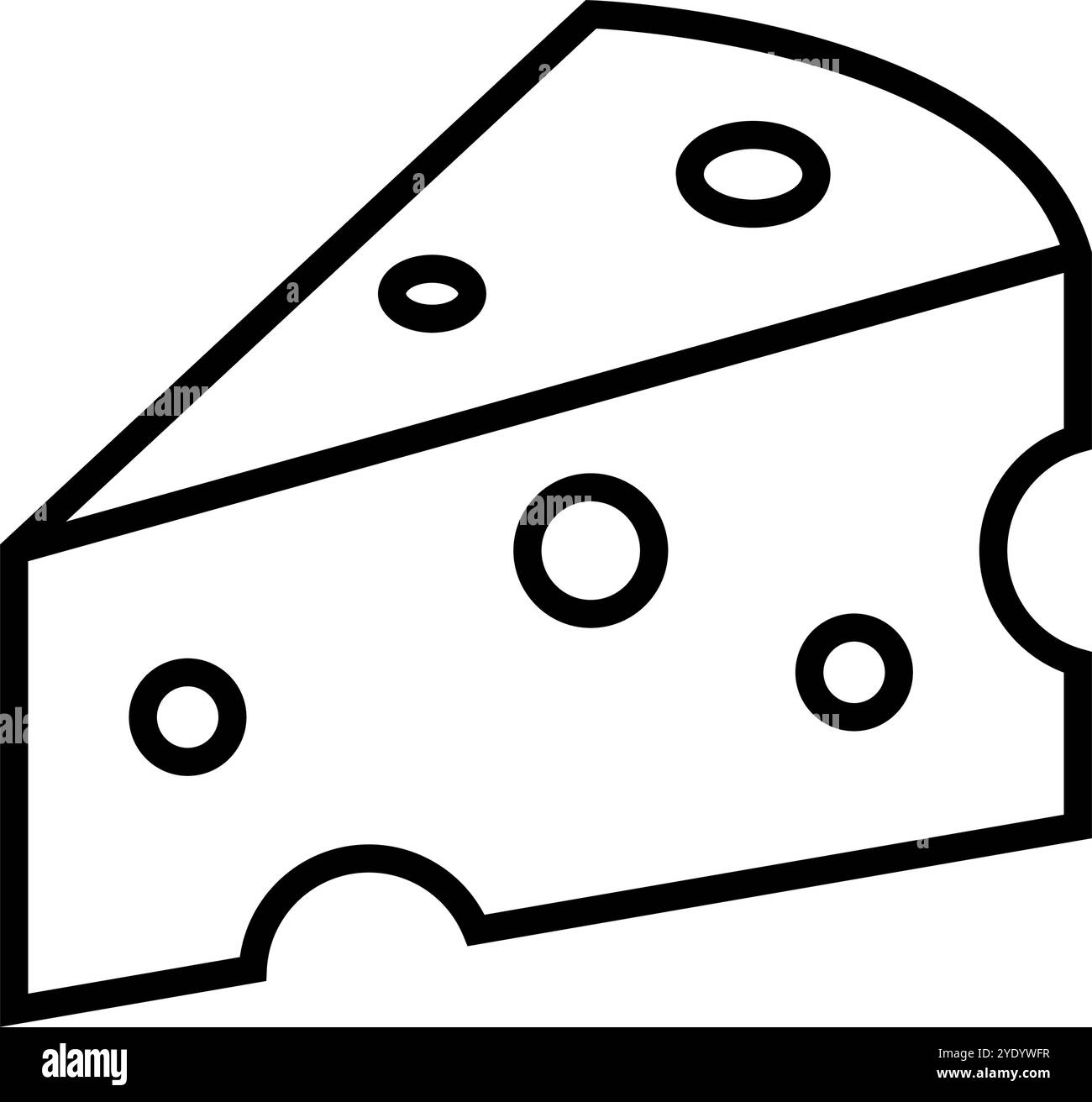 Icône de fromage simple. Produits laitiers. Vecteur modifiable. Illustration de Vecteur