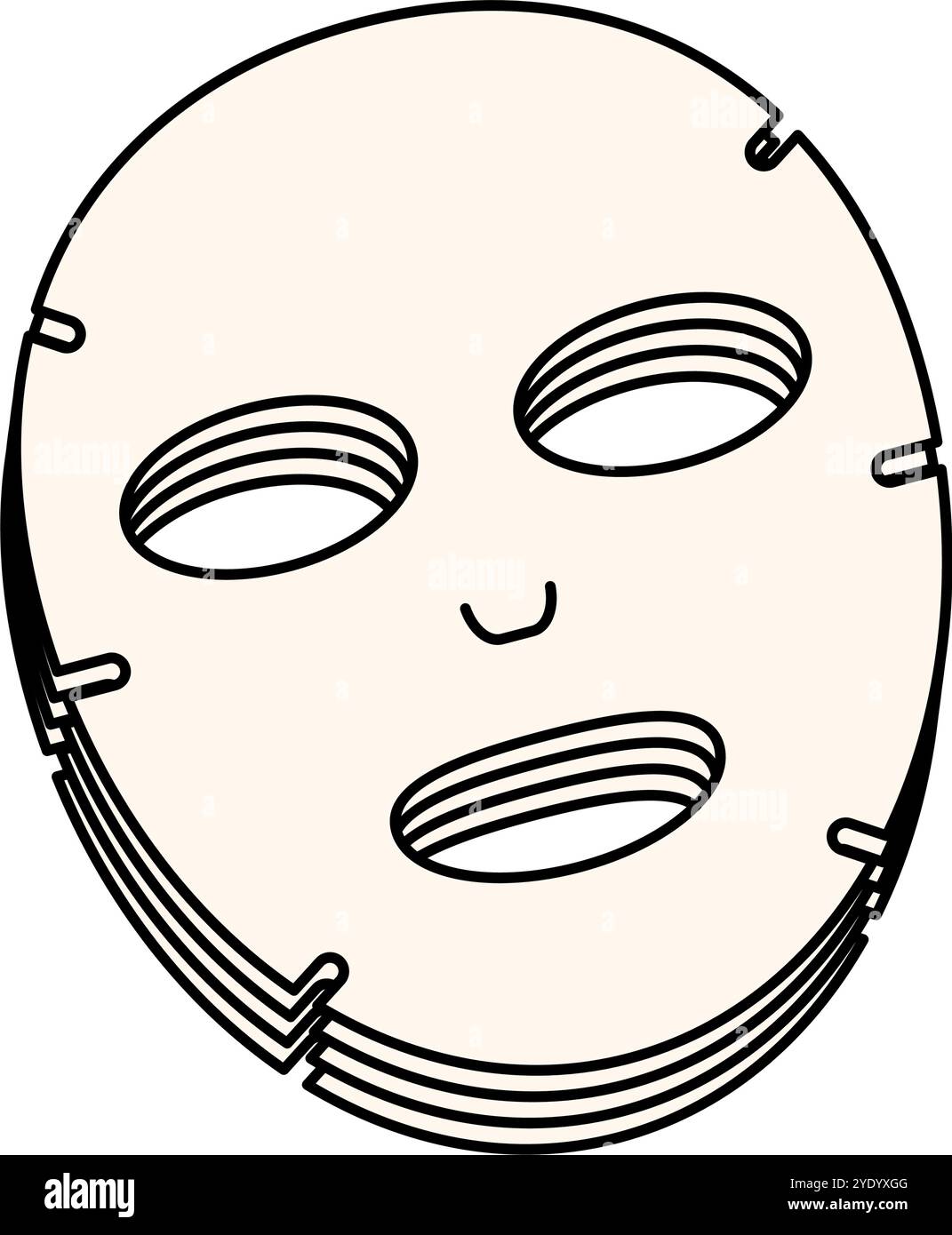 Icône masque facial. Soins de la peau du visage. Vecteur modifiable. Illustration de Vecteur